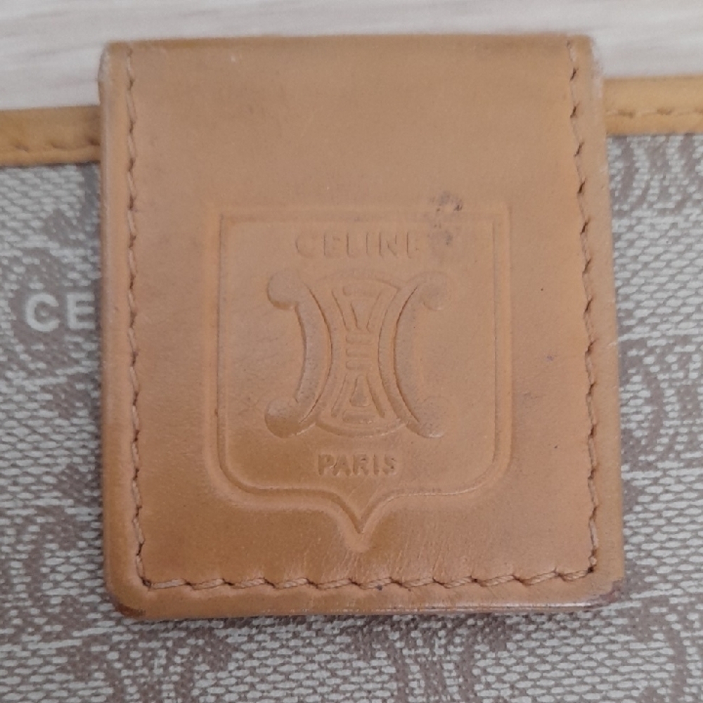 Celine Tan and Brown Patterned Wallet - Picture 2 of 8